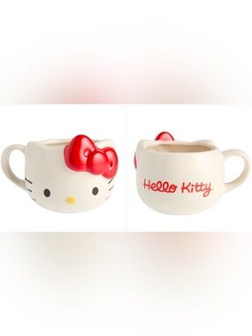 Set of 2 New Super Cute ✨Hello Kitty✨ Jumbo Mugs With Red Bow
